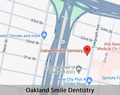 Map image for What Should I Do If I Chip My Tooth in Oakland, CA
